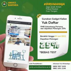 PMB Gelombang Pertama sudah dibuka, yuk daftar ke Agribisnis gunakan gadget kalian!