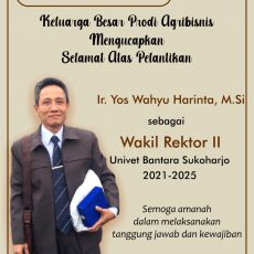 Selamat atas Pelantikan Wakil Rektor Baru Univet Bantara Periode 2021-2025